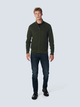 Pullover Full Zipper 2 Coloured Melange | Dark Green