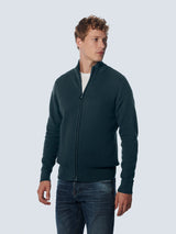 Pullover Full Zipper 2 Coloured Melange | Ocean