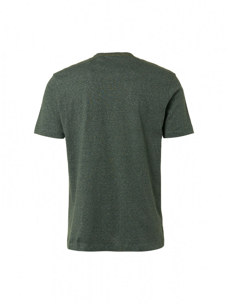T-Shirt Crewneck Stripes Stretch | Dark Green