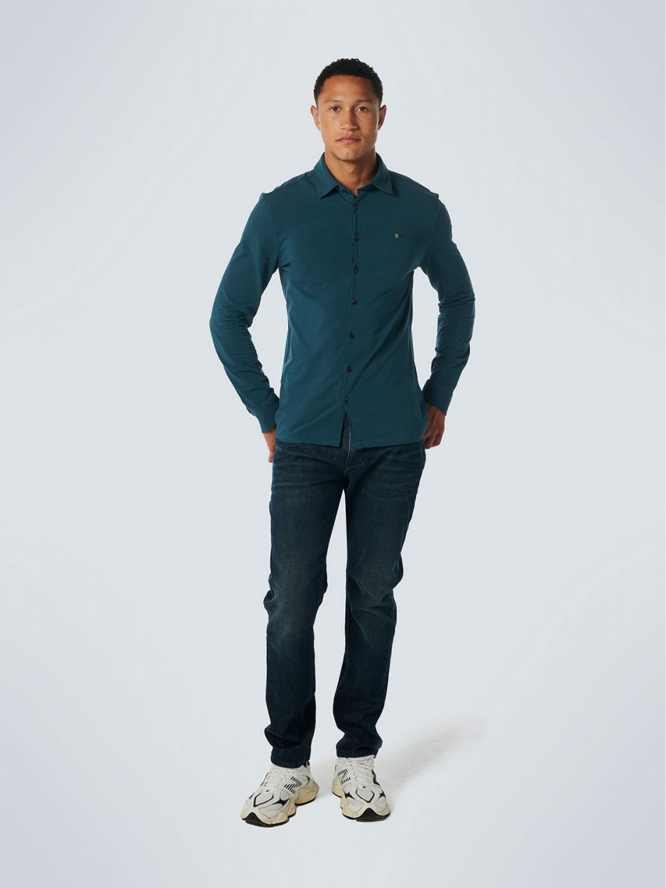 Shirt Jersey Stretch Solid | Ocean