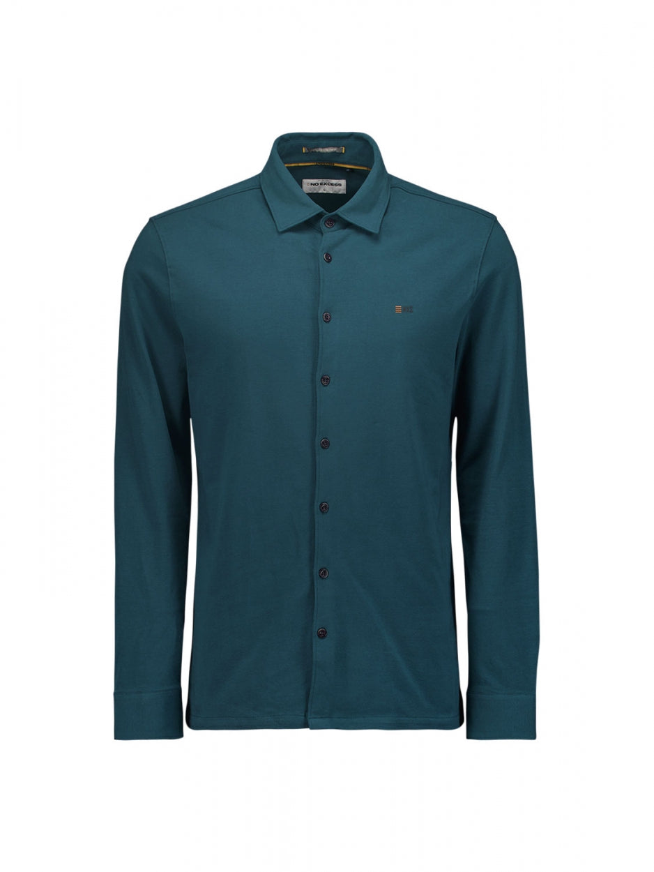 Shirt Jersey Stretch Solid | Ocean