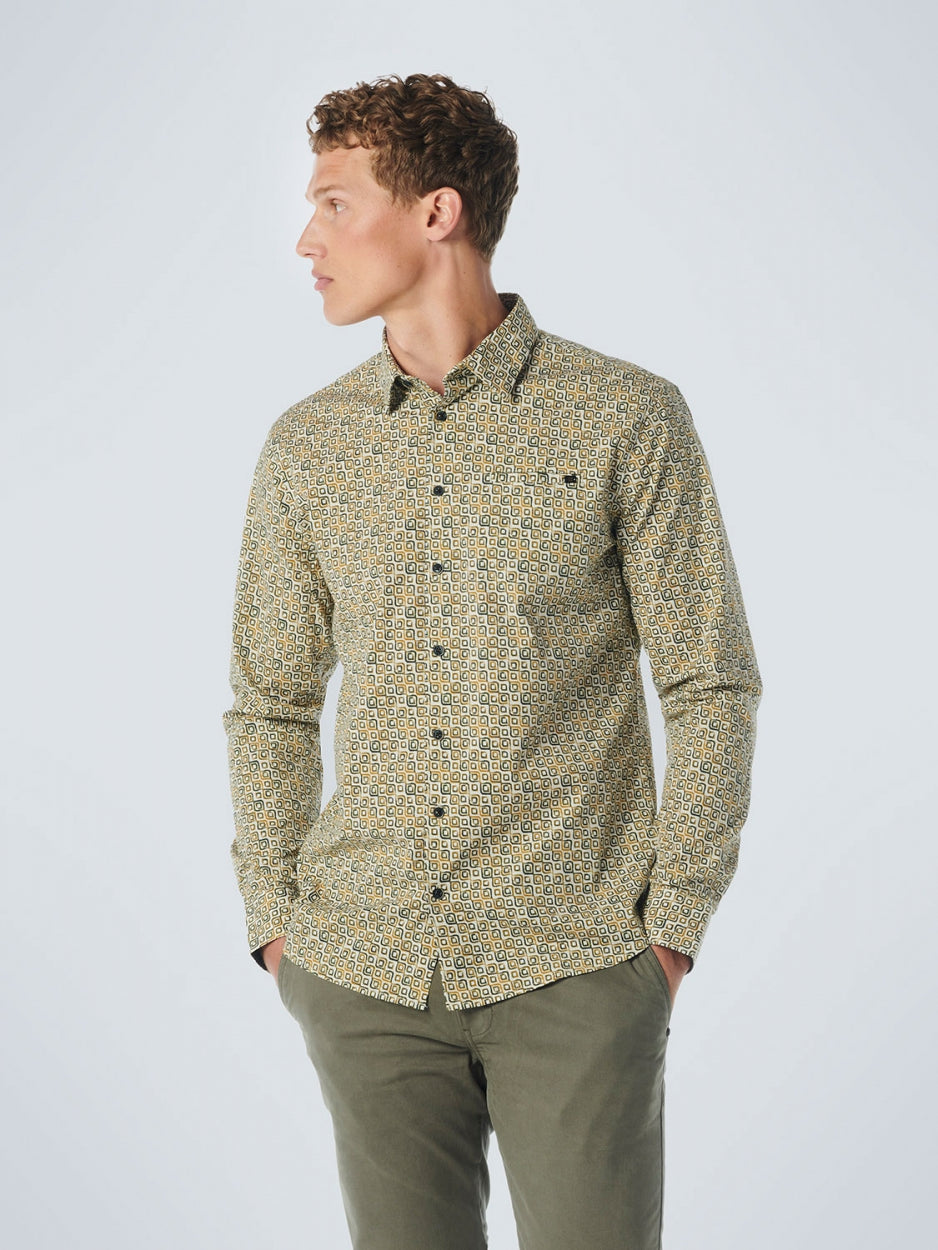 Shirt Stretch Allover Printed | Olive