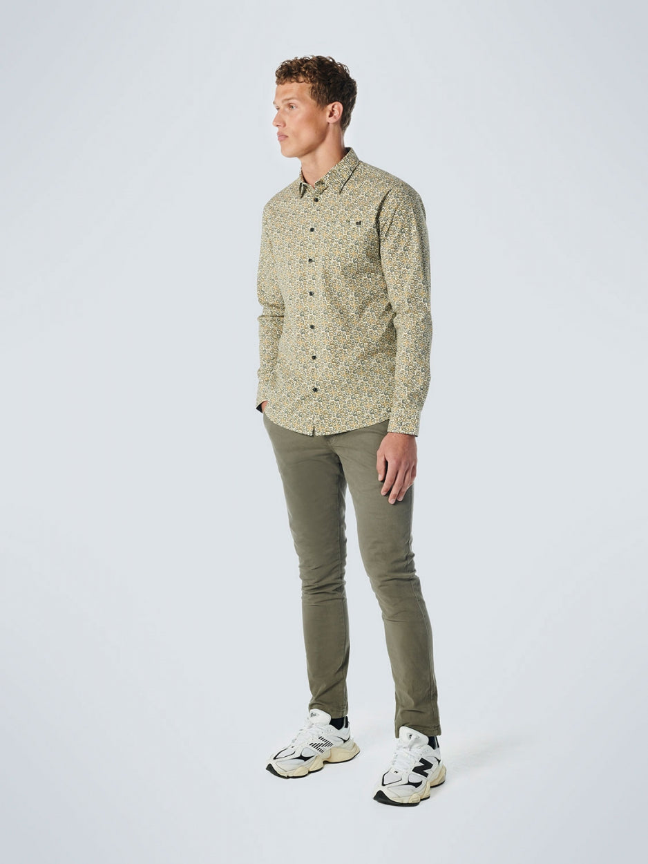 Shirt Stretch Allover Printed | Olive
