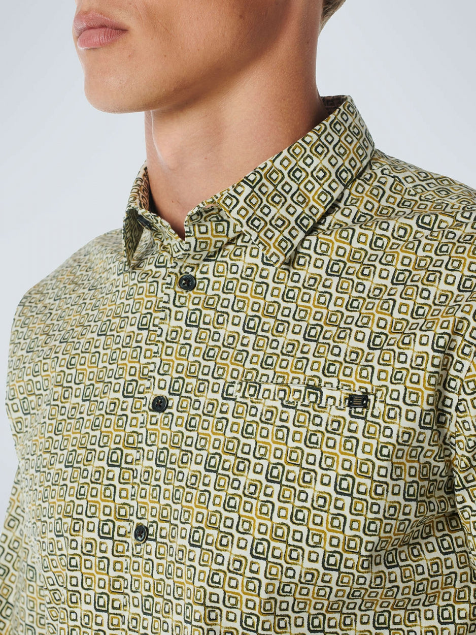 Shirt Stretch Allover Printed | Olive