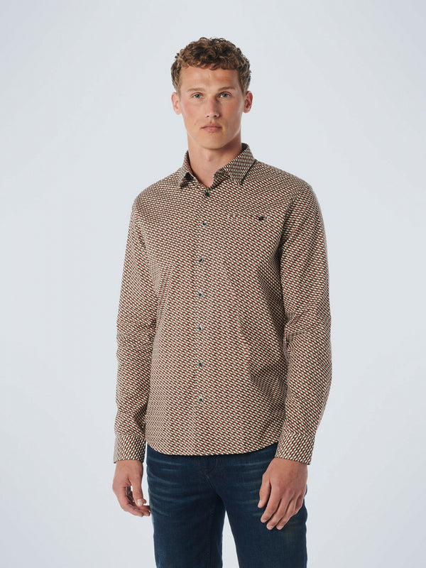Shirt Stretch Allover Printed | Dark Green