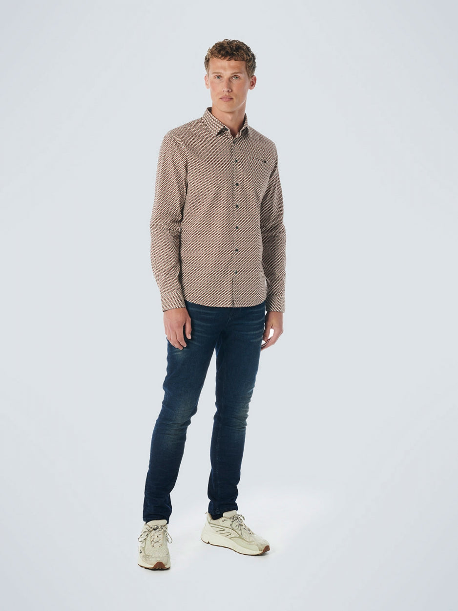 Shirt Stretch Allover Printed | Dark Green