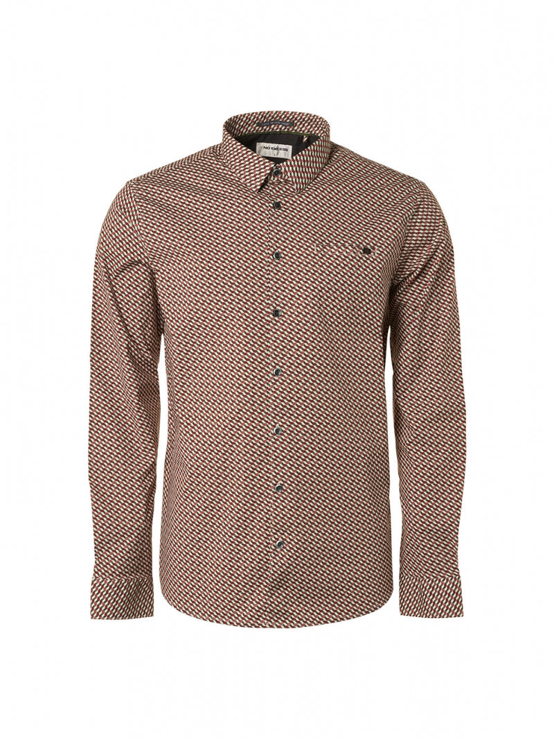 Shirt Stretch Allover Printed | Dark Green