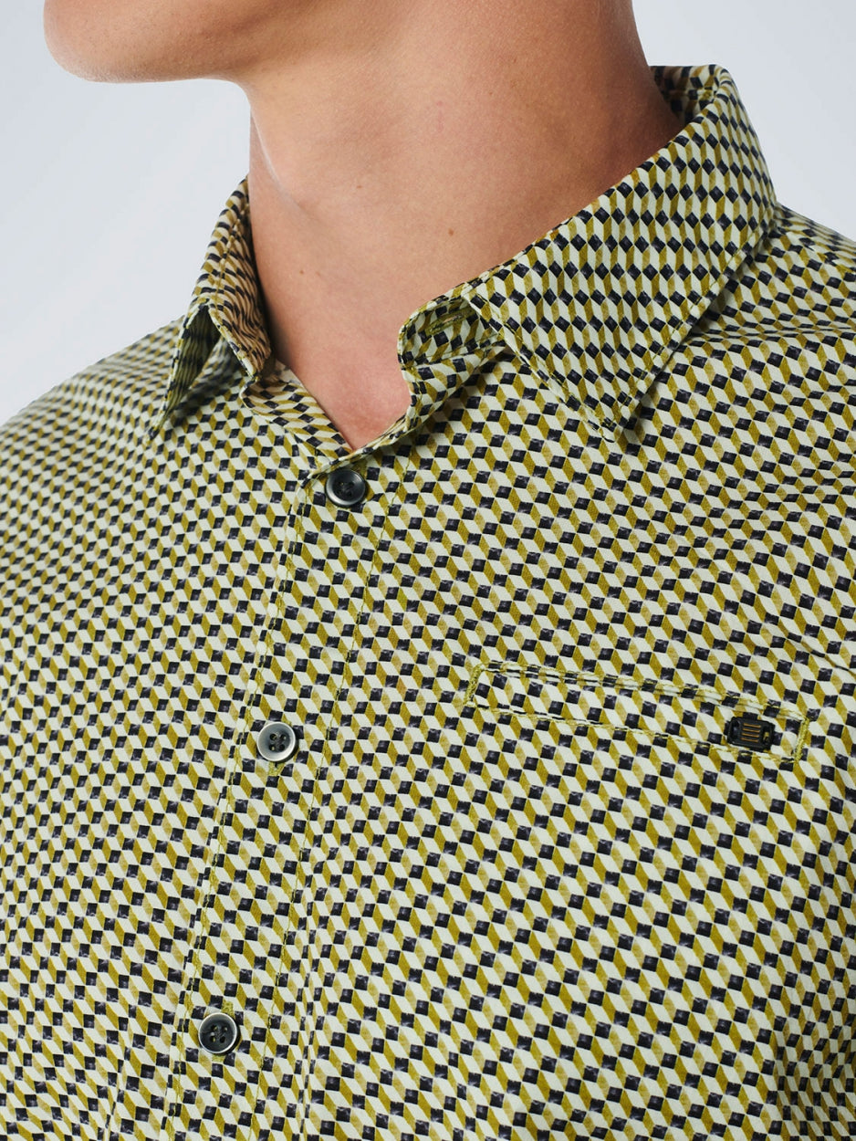 Shirt Stretch Allover Printed | Olive