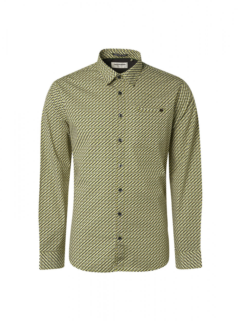 Shirt Stretch Allover Printed | Olive