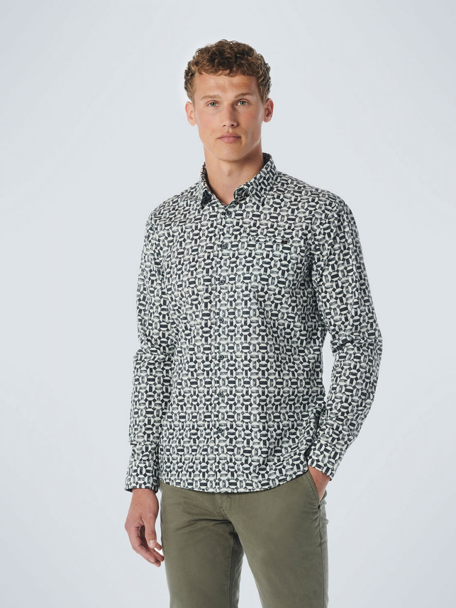 Shirt Stretch Allover Printed | Black