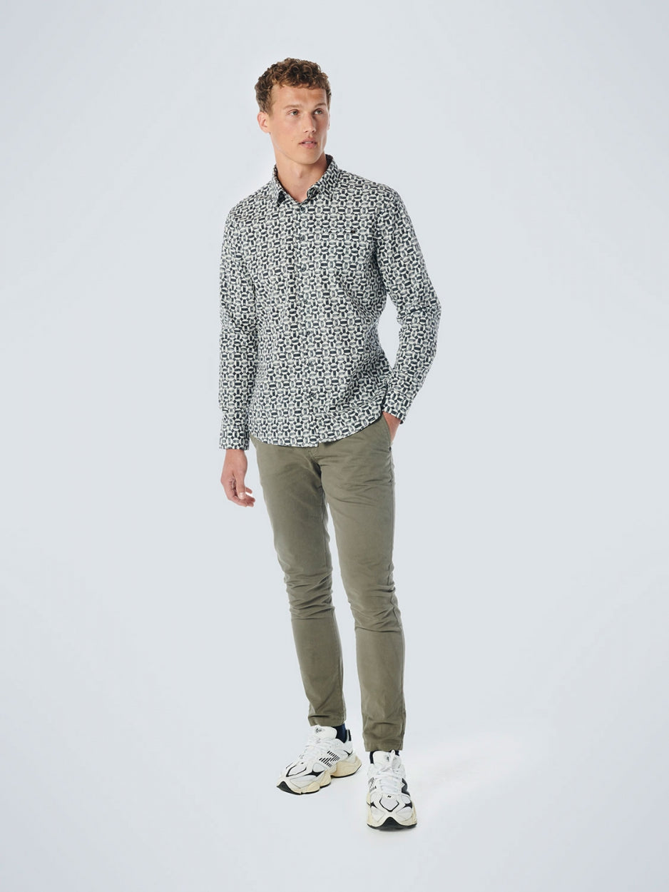 Shirt Stretch Allover Printed | Black