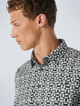 Shirt Stretch Allover Printed | Black