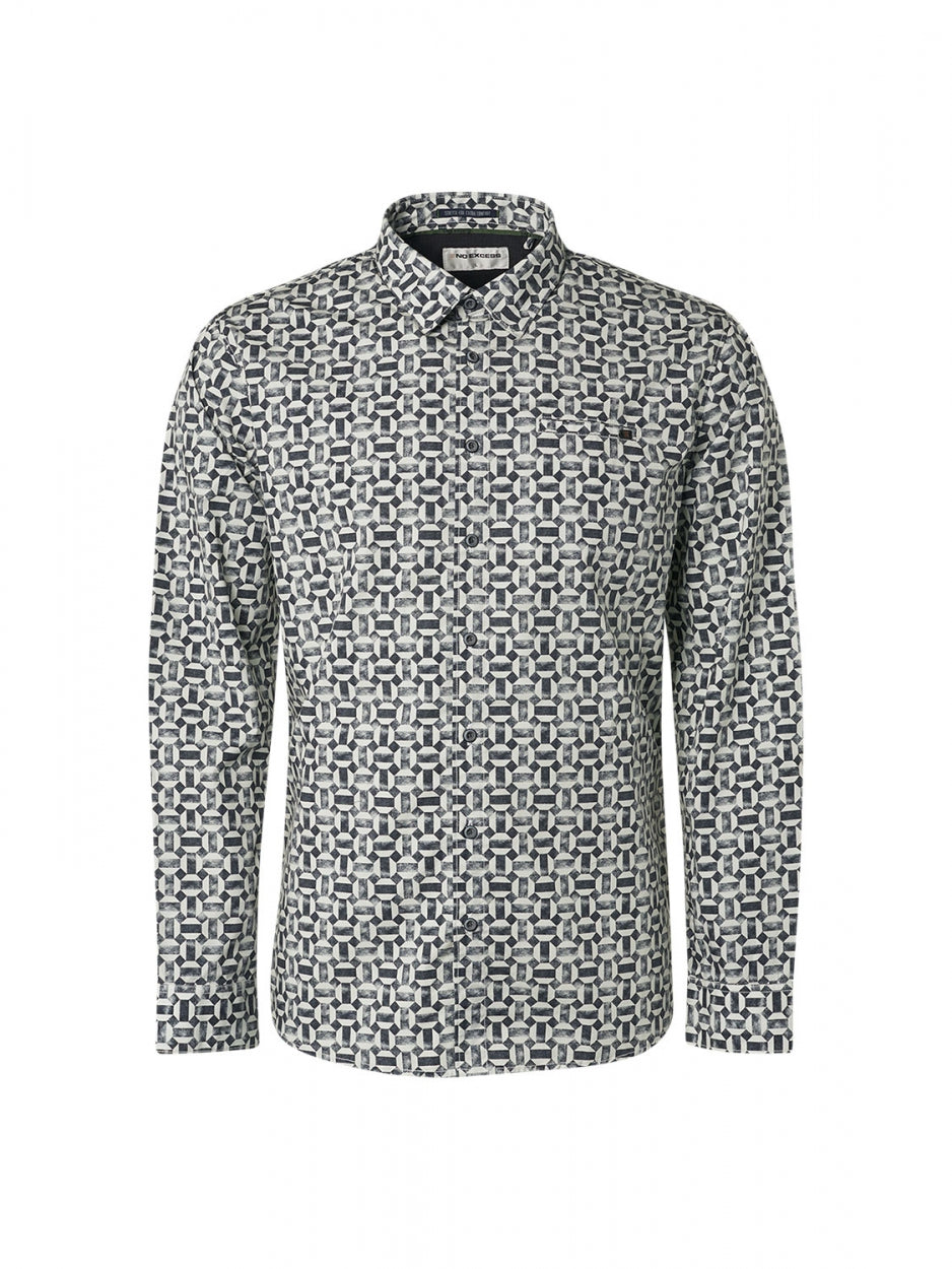 Shirt Stretch Allover Printed | Black
