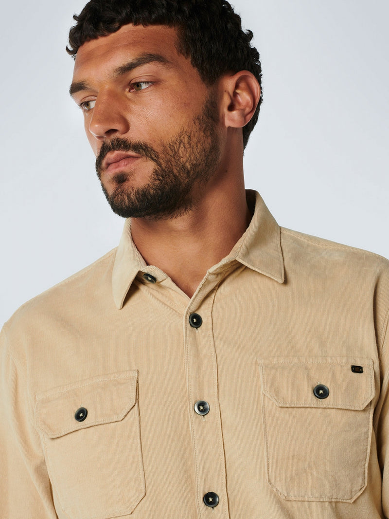 Shirt Corduroy Solid | Stone – No Excess