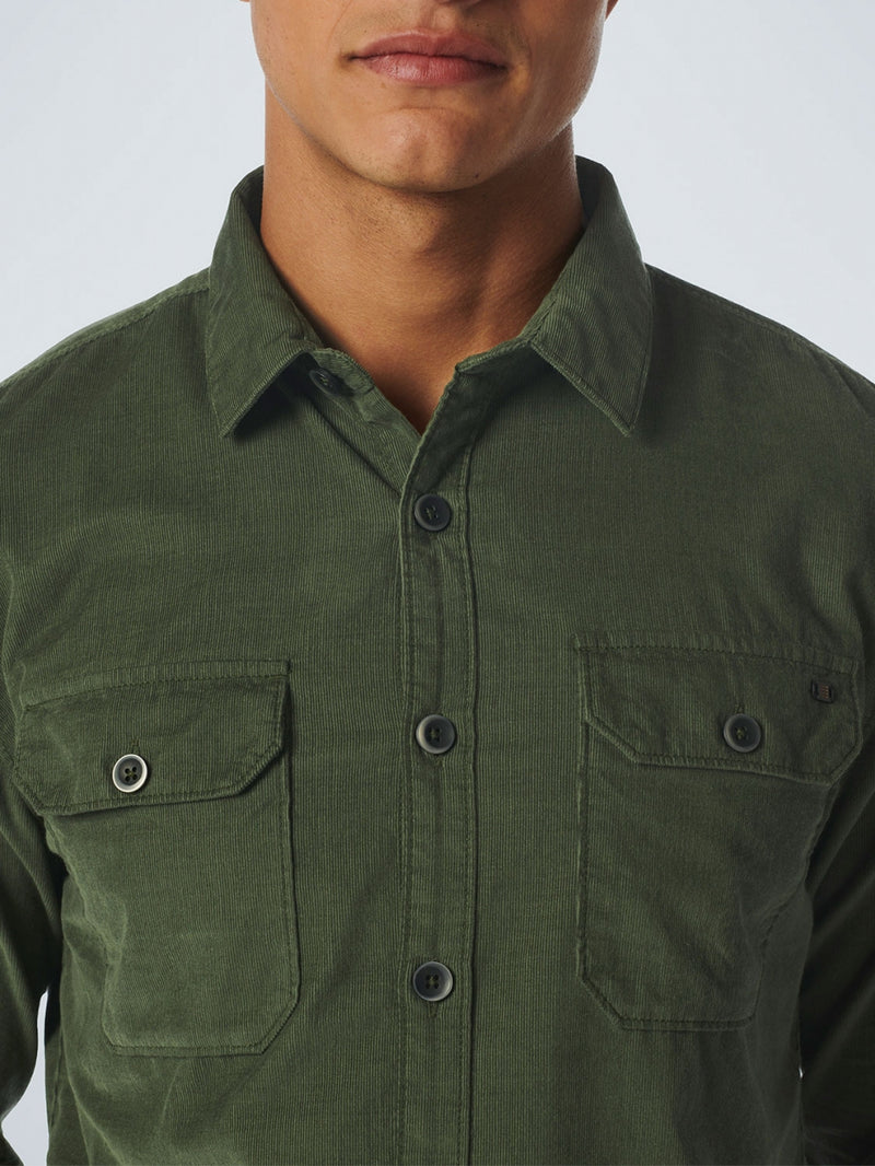 Shirt Corduroy Solid | Dark Green