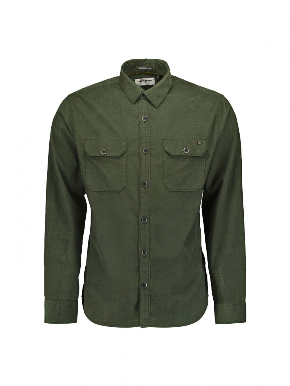 Shirt Corduroy Solid | Dark Green