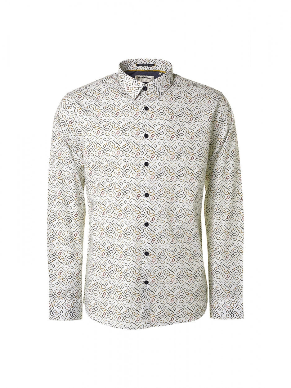 Shirt Stretch Allover Printed | White