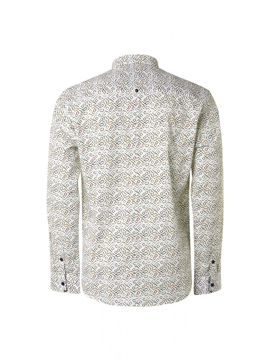 Shirt Stretch Allover Printed | White