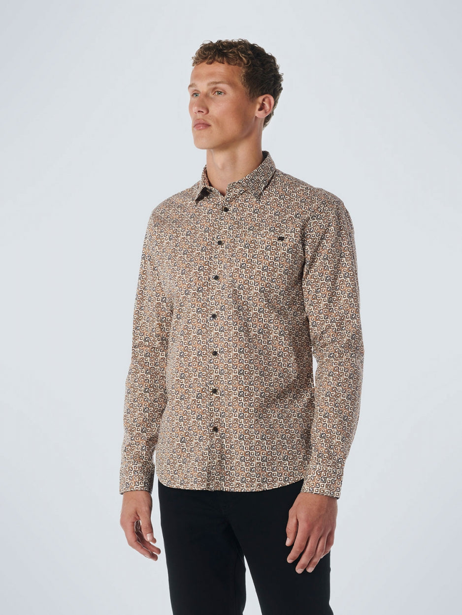 Shirt Stretch Allover Printed | Caramel