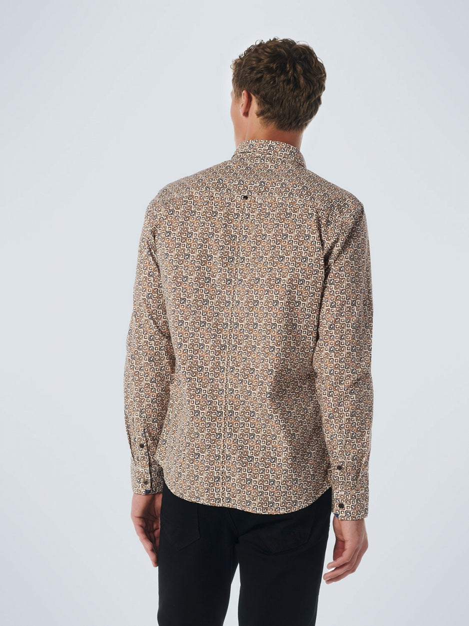 Shirt Stretch Allover Printed | Caramel