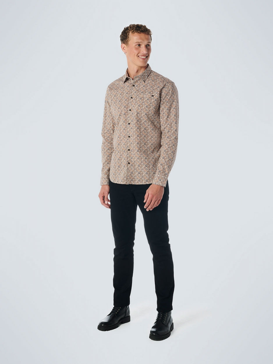 Shirt Stretch Allover Printed | Caramel