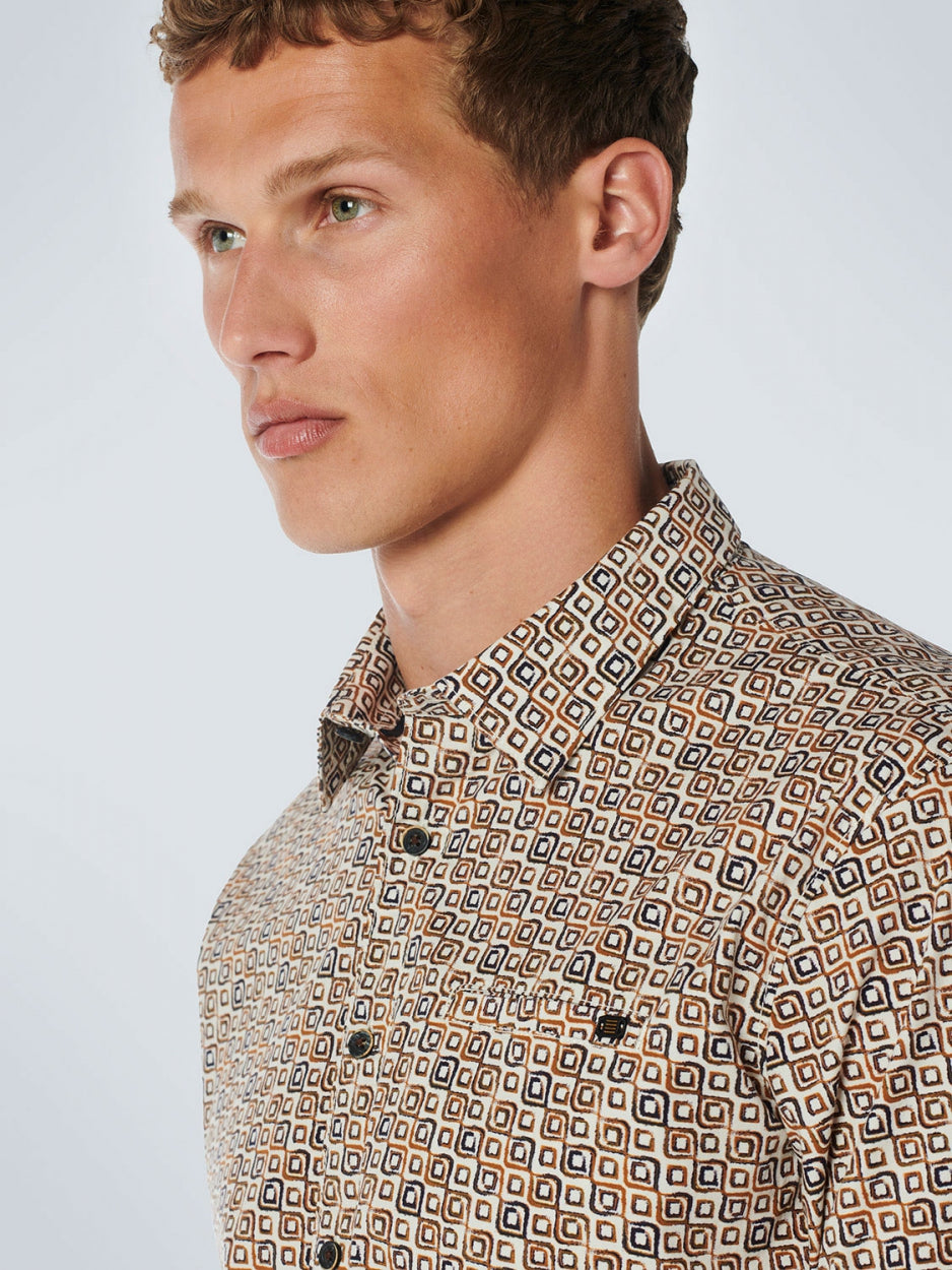 Shirt Stretch Allover Printed | Caramel