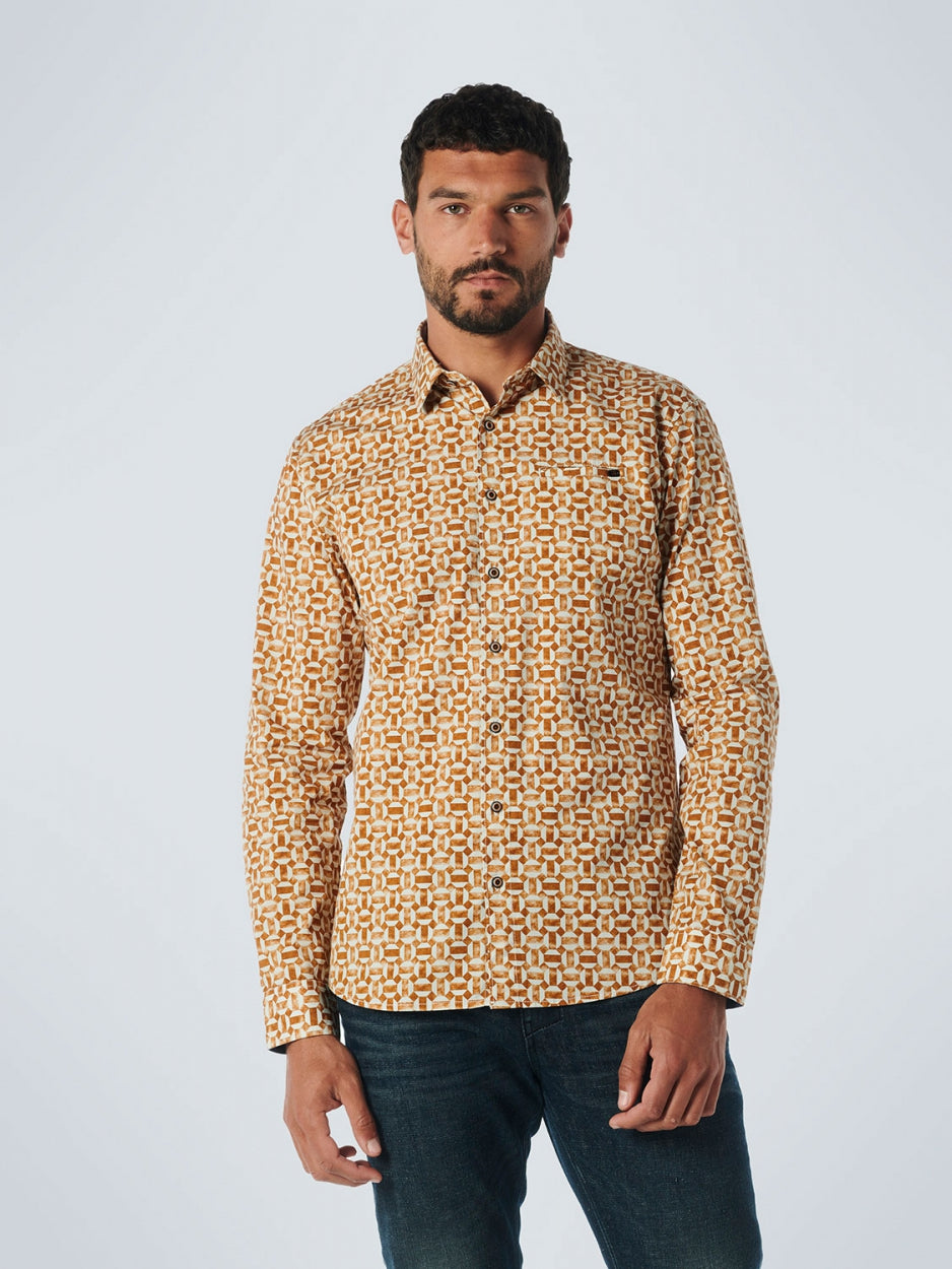 Shirt Stretch Allover Printed | Caramel