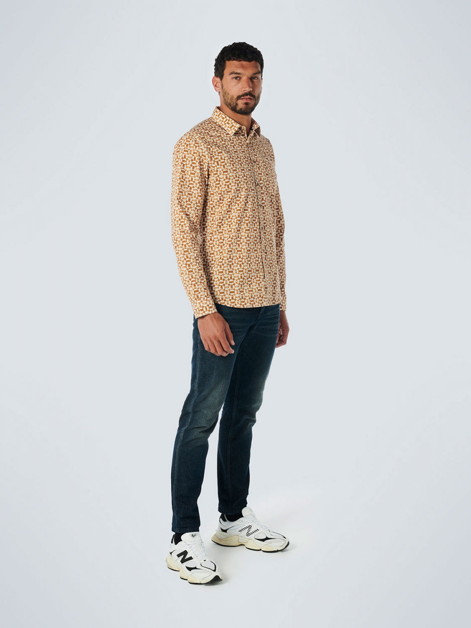 Shirt Stretch Allover Printed | Caramel