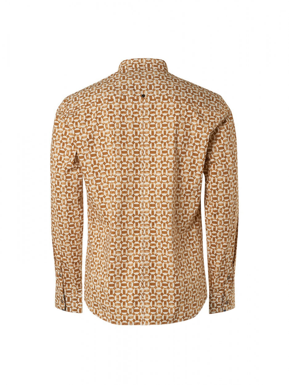 Shirt Stretch Allover Printed | Caramel