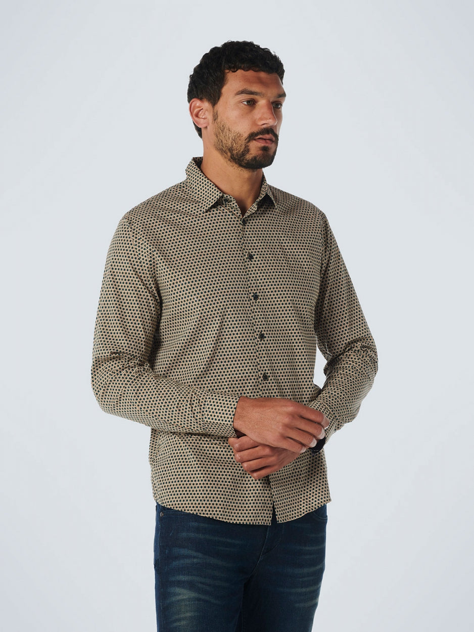 Shirt Stretch Allover Printed | Caramel