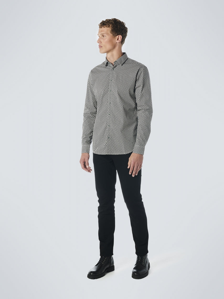 Shirt Stretch Allover Printed | Black