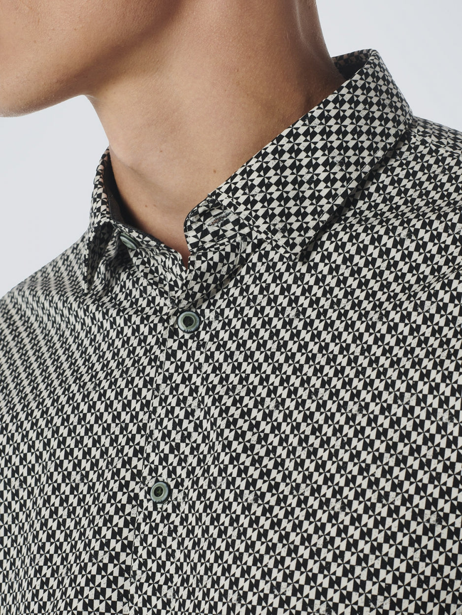 Shirt Stretch Allover Printed | Black