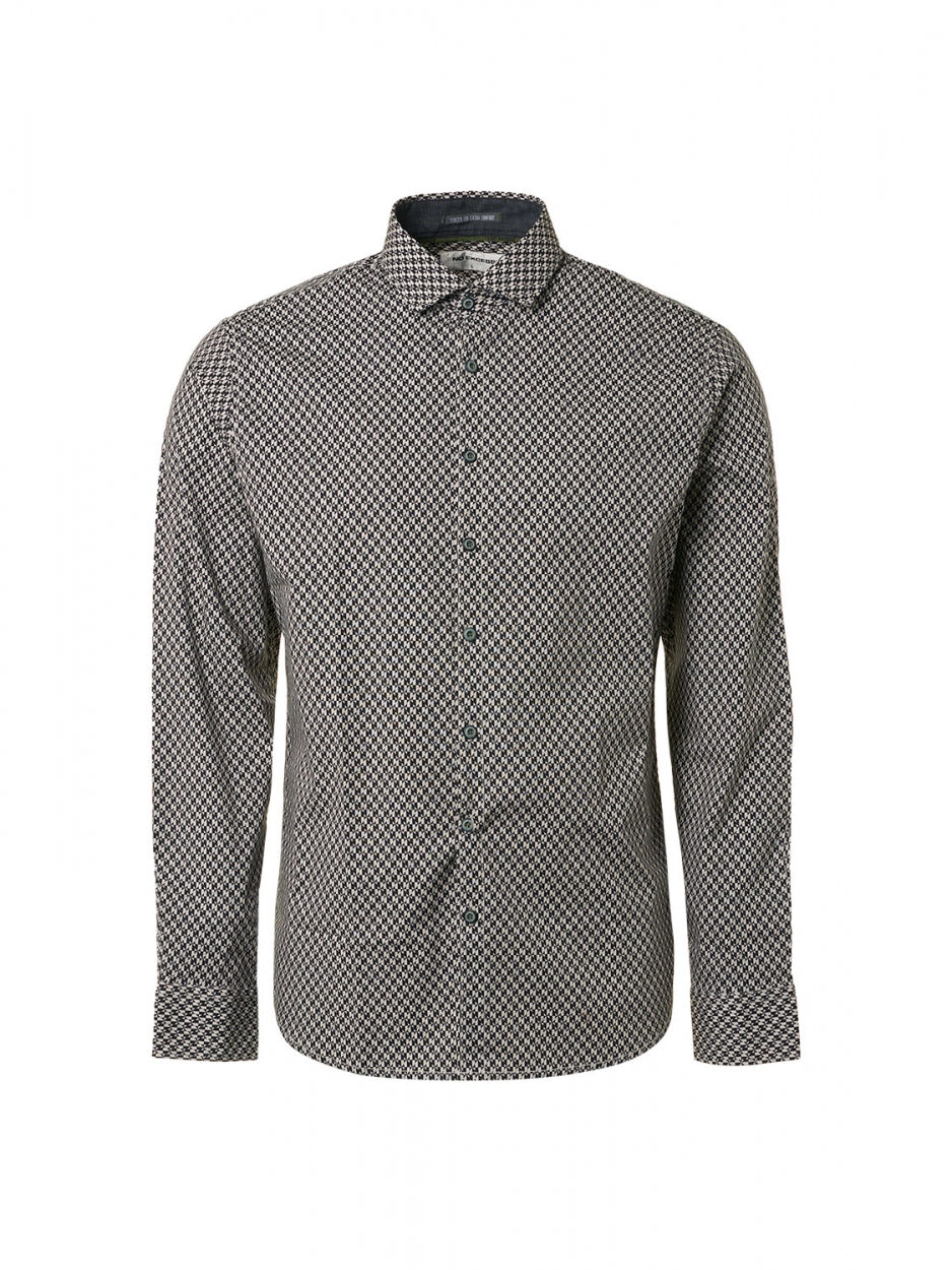 Shirt Stretch Allover Printed | Black