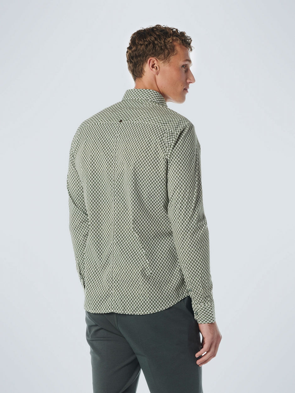 Shirt Stretch Allover Printed | Dark Green