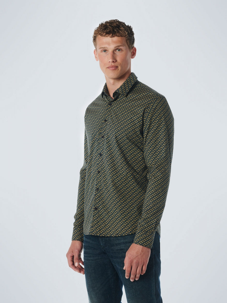 Shirt Stretch Allover Printed | Olive