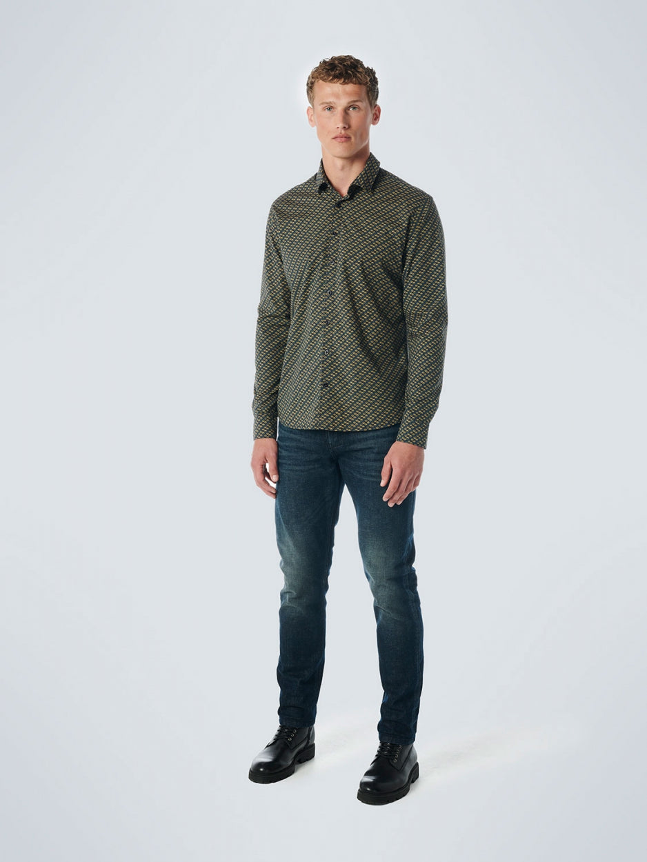 Shirt Stretch Allover Printed | Olive