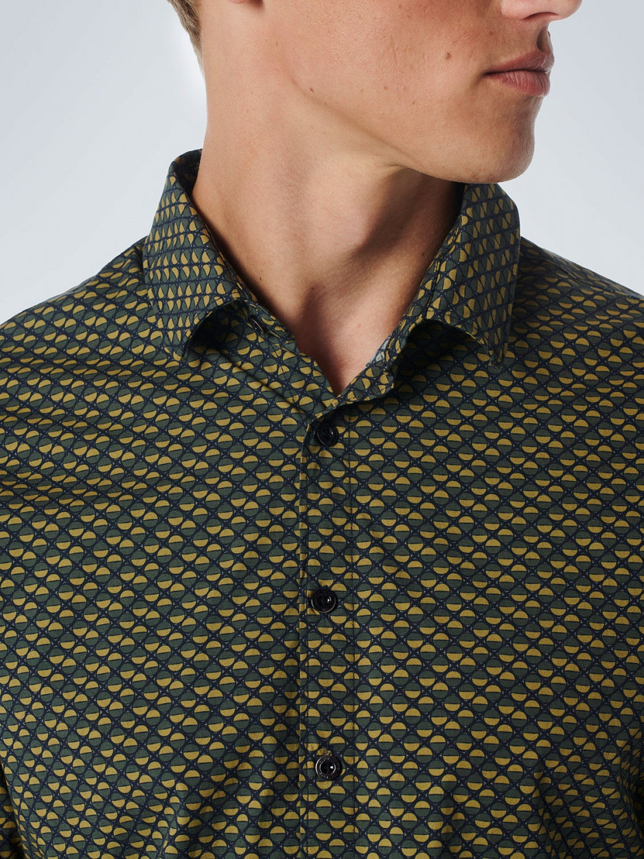 Shirt Stretch Allover Printed | Olive