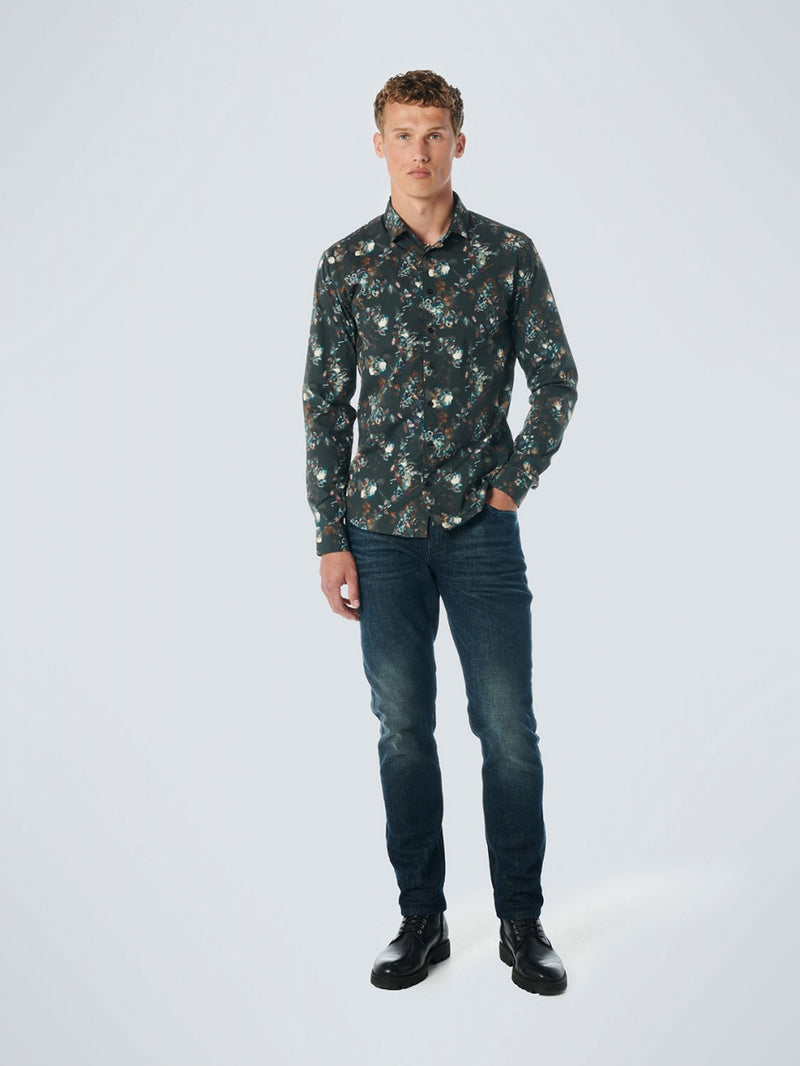 Shirt Stretch Allover Printed | Black