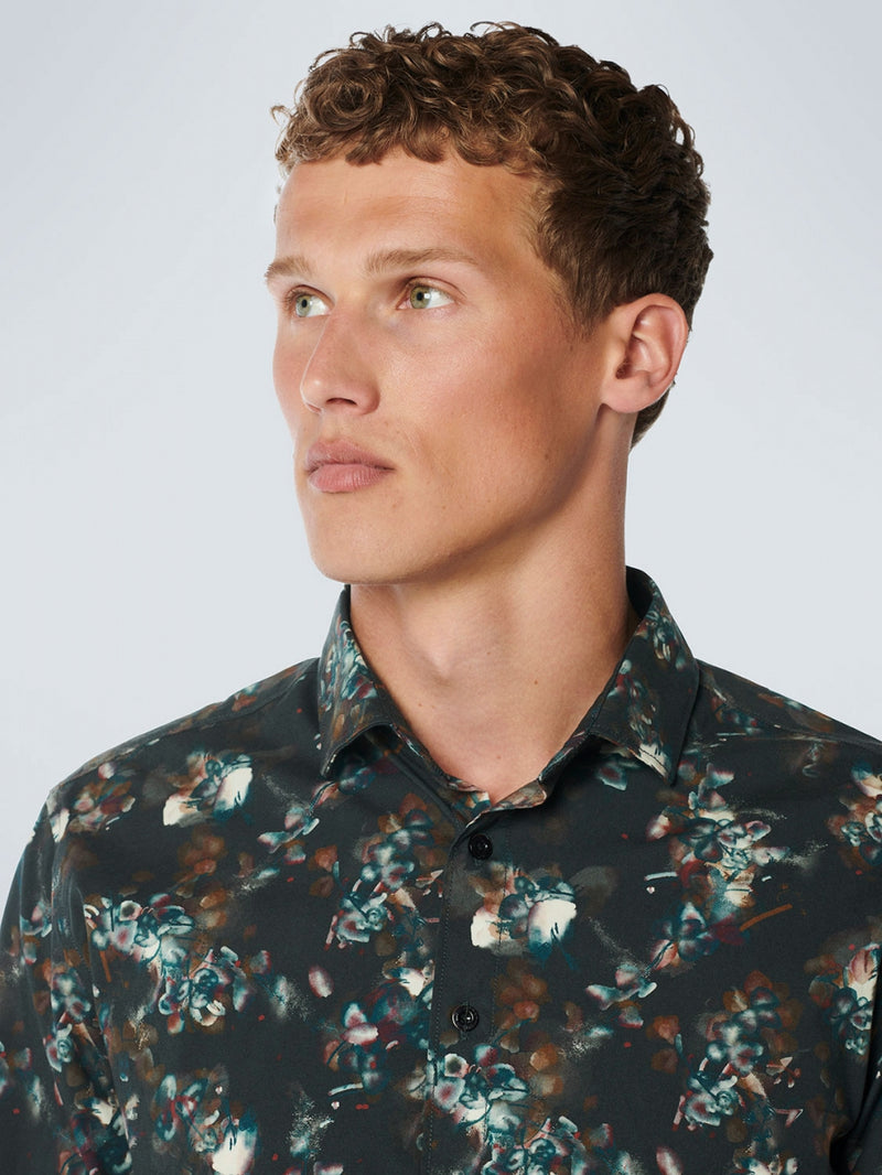 Shirt Stretch Allover Printed | Black