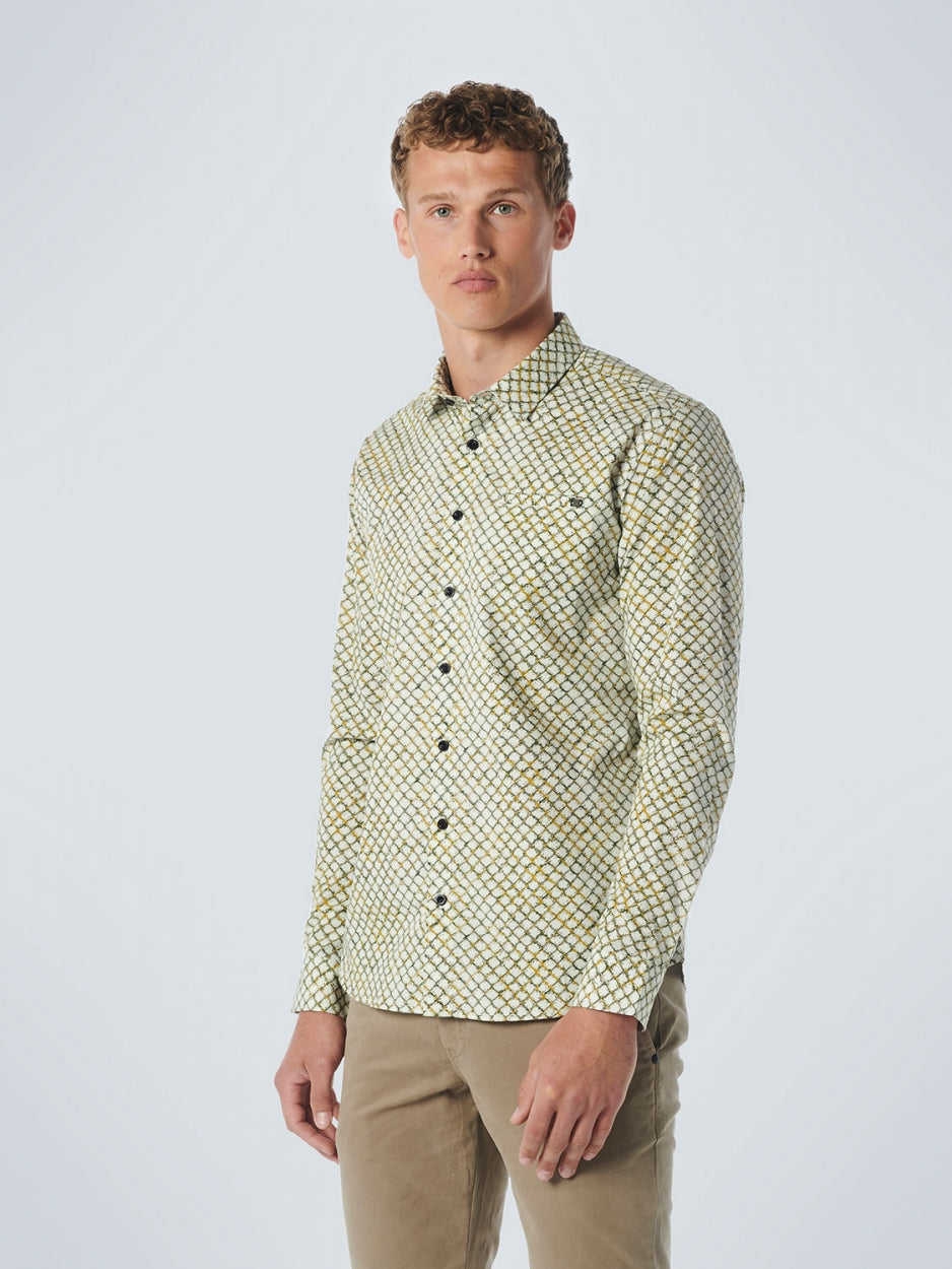 Shirt Stretch Allover Printed | Olive