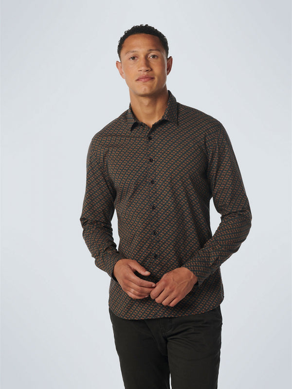 Shirt Stretch Allover Printed | Caramel