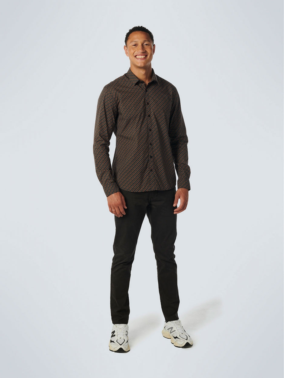 Shirt Stretch Allover Printed | Caramel