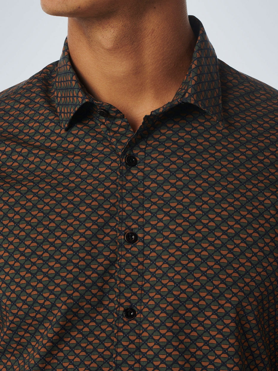 Shirt Stretch Allover Printed | Caramel