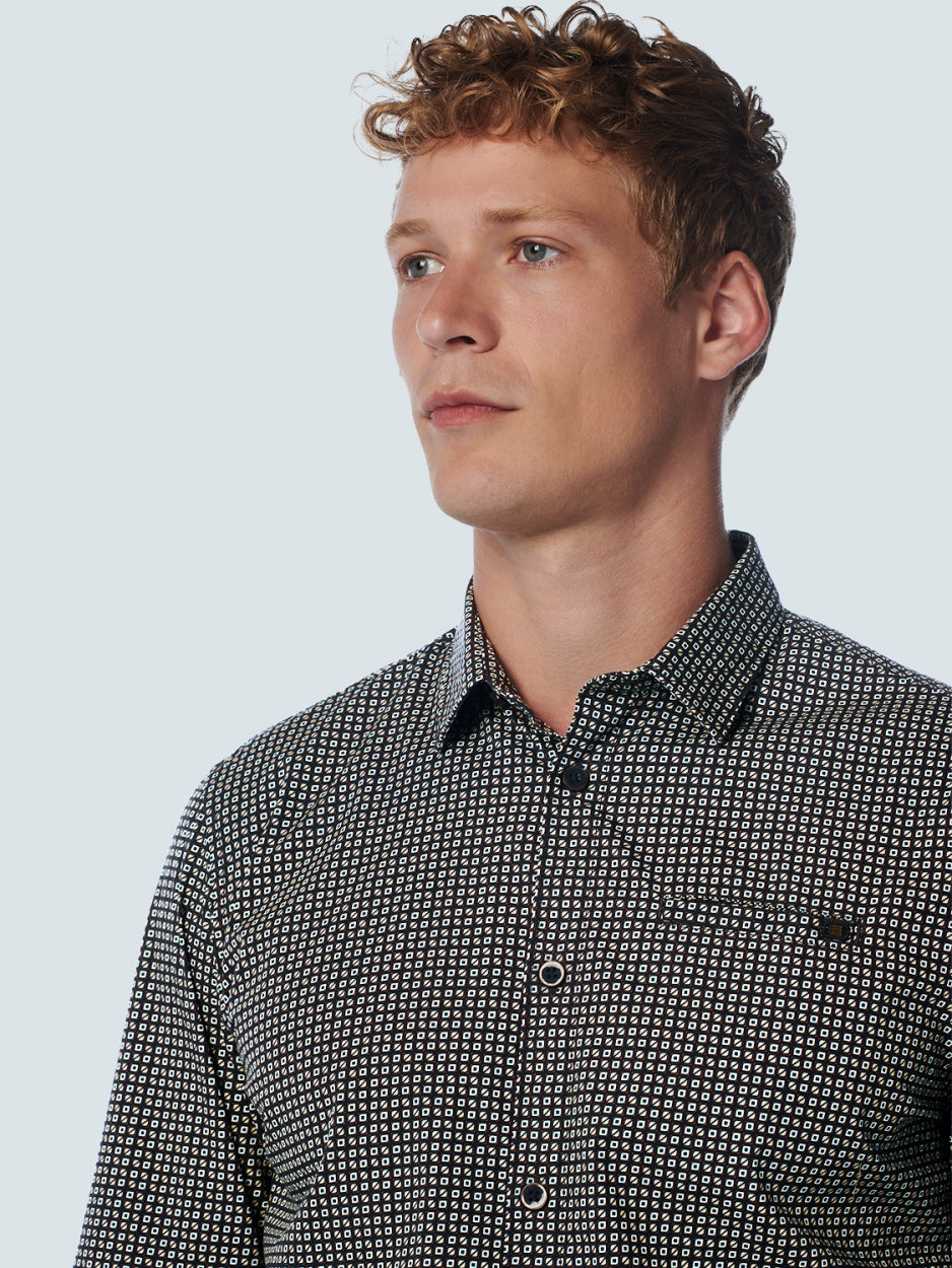 Shirt Stretch Allover Printed | Night