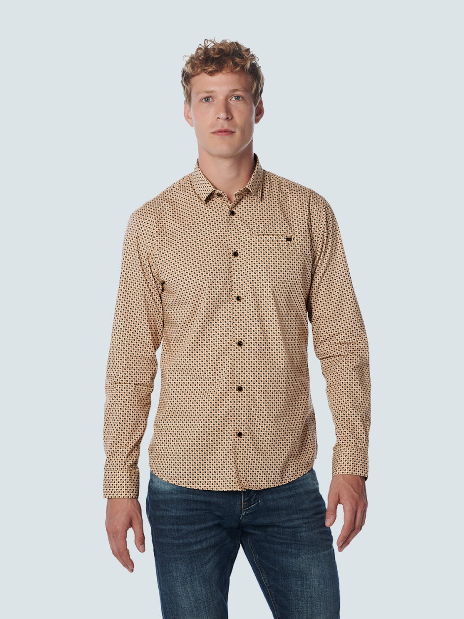 Shirt Stretch Allover Printed | Offwhite