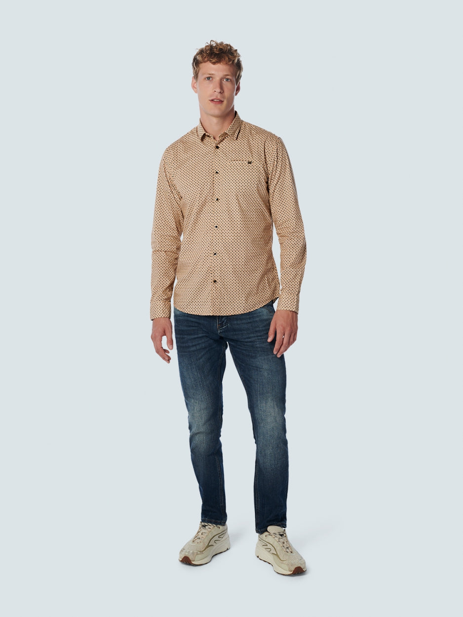 Shirt Stretch Allover Printed | Offwhite