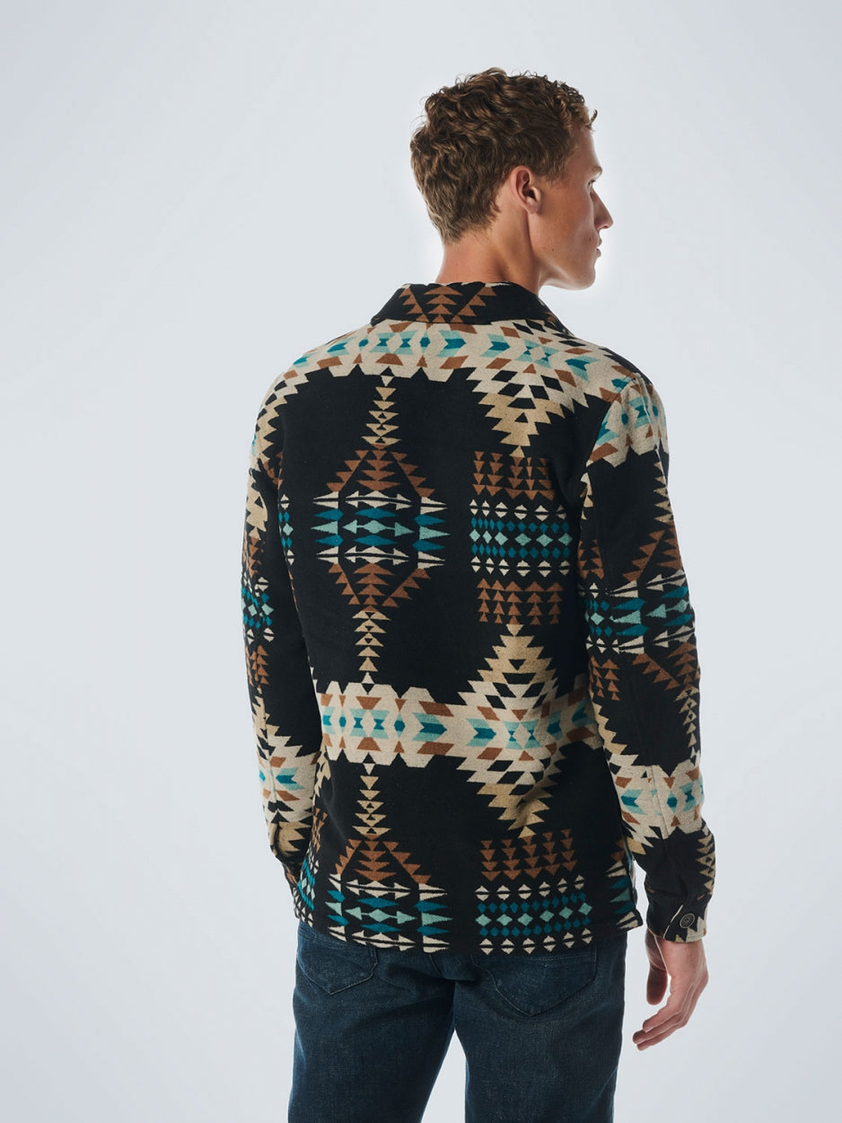 Overshirt Button Closure Pattern | Black