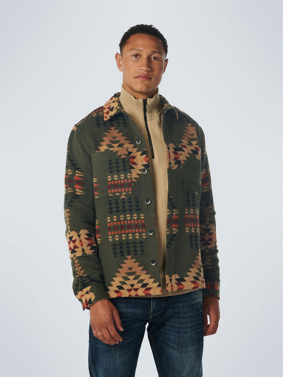 Overshirt Button Closure Pattern | Dark Green