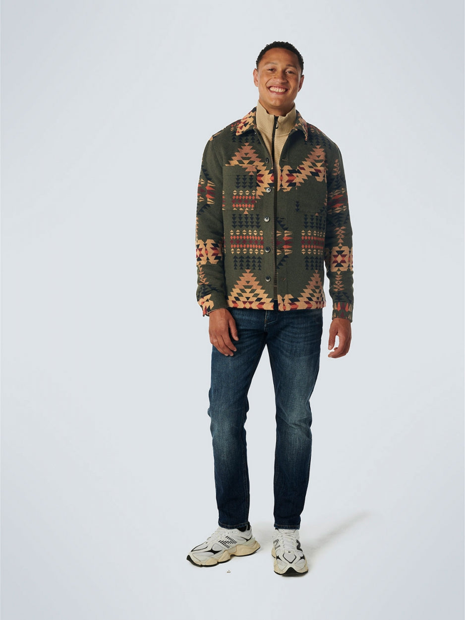 Overshirt Button Closure Pattern | Dark Green