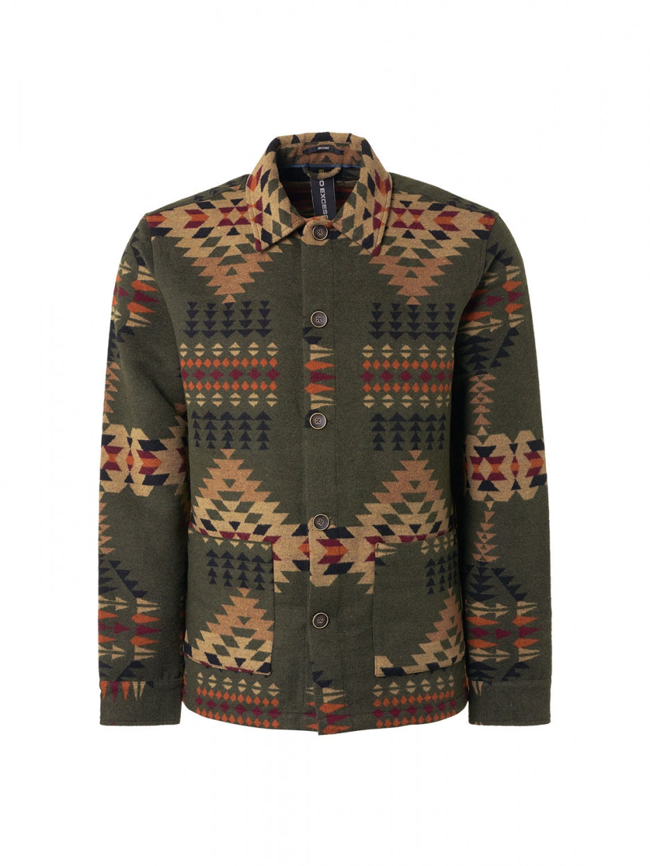 Overshirt Button Closure Pattern | Dark Green